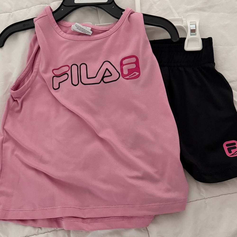 Fila Pink and Black Kids Matching‎ Set